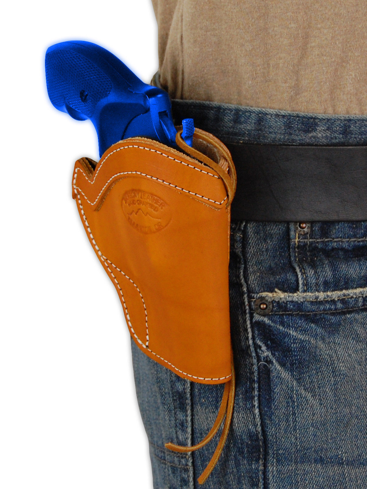 NEW Barsony Tan Leather Western Style Holster for Colt 22 38 357 Snub