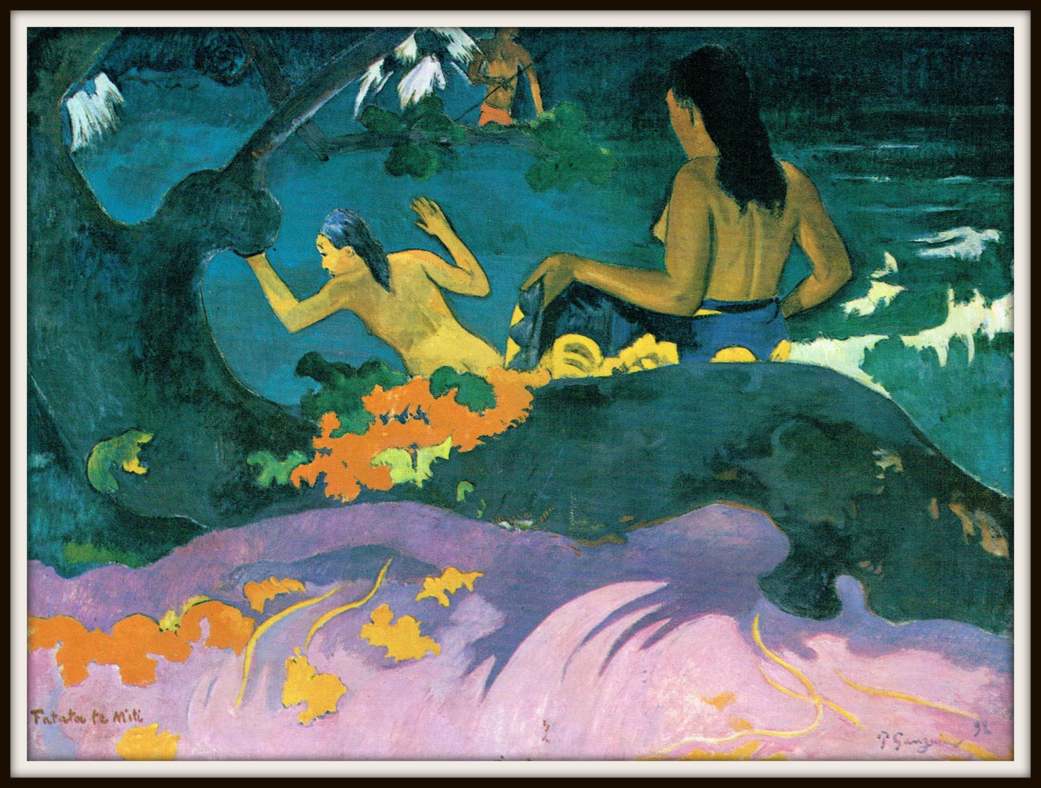 Paul Gauguin Fatata Te Miti By The Sea Gauguin Print Tahitian Art   Il Fullxfull.717796559 G4h2 