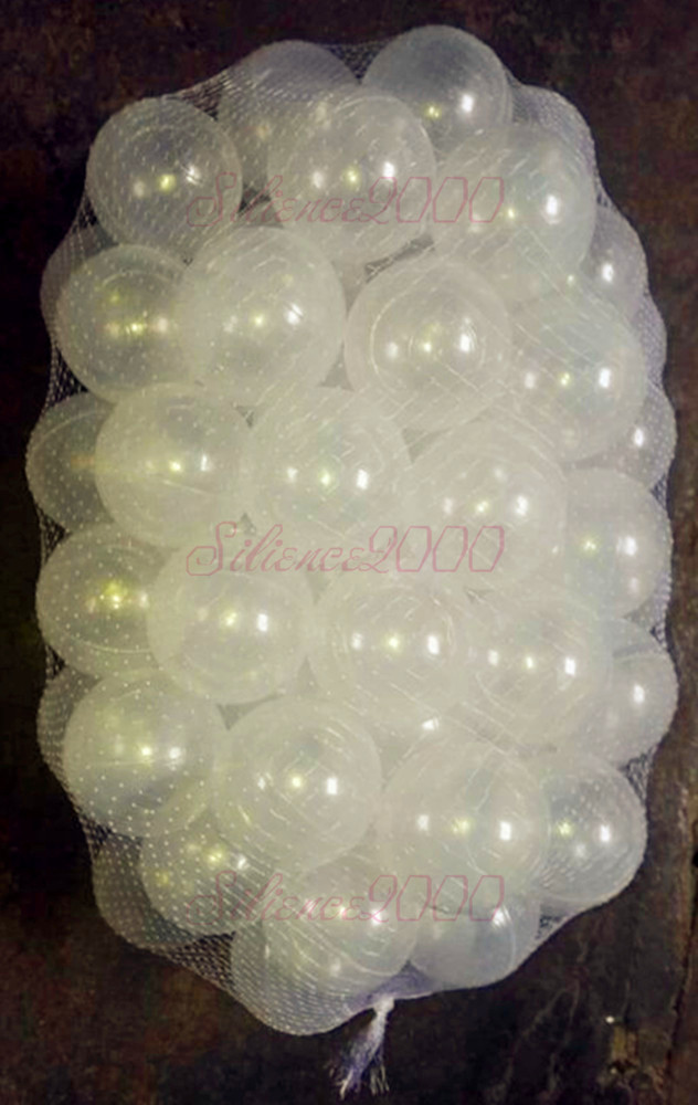 100PCS Soft Plastic Clear Pit Ball Transparent Balls Dia. 5.5cm CE Mark