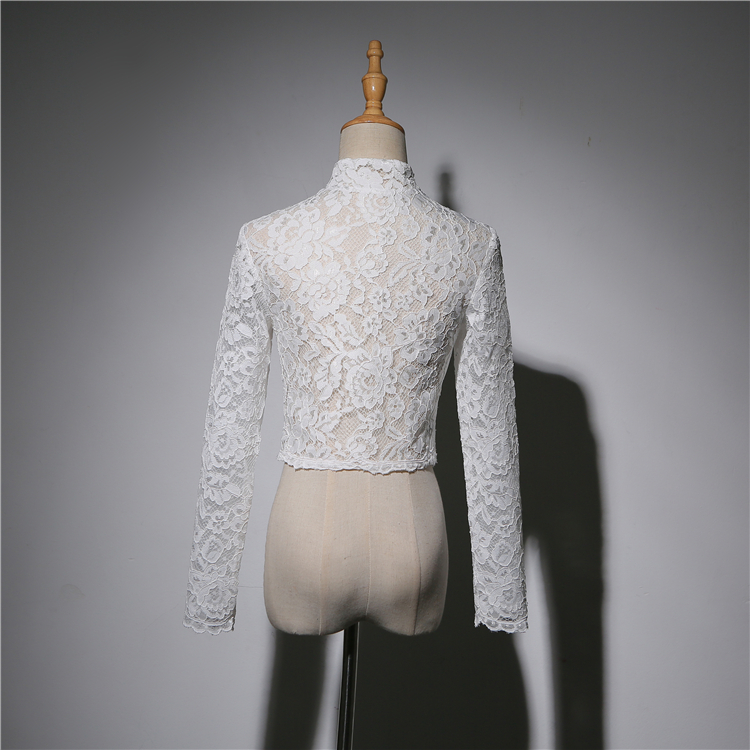 Button Down Short Sleeve Lace Shirt Wedding Bridal Plus Size Crop Lace ...