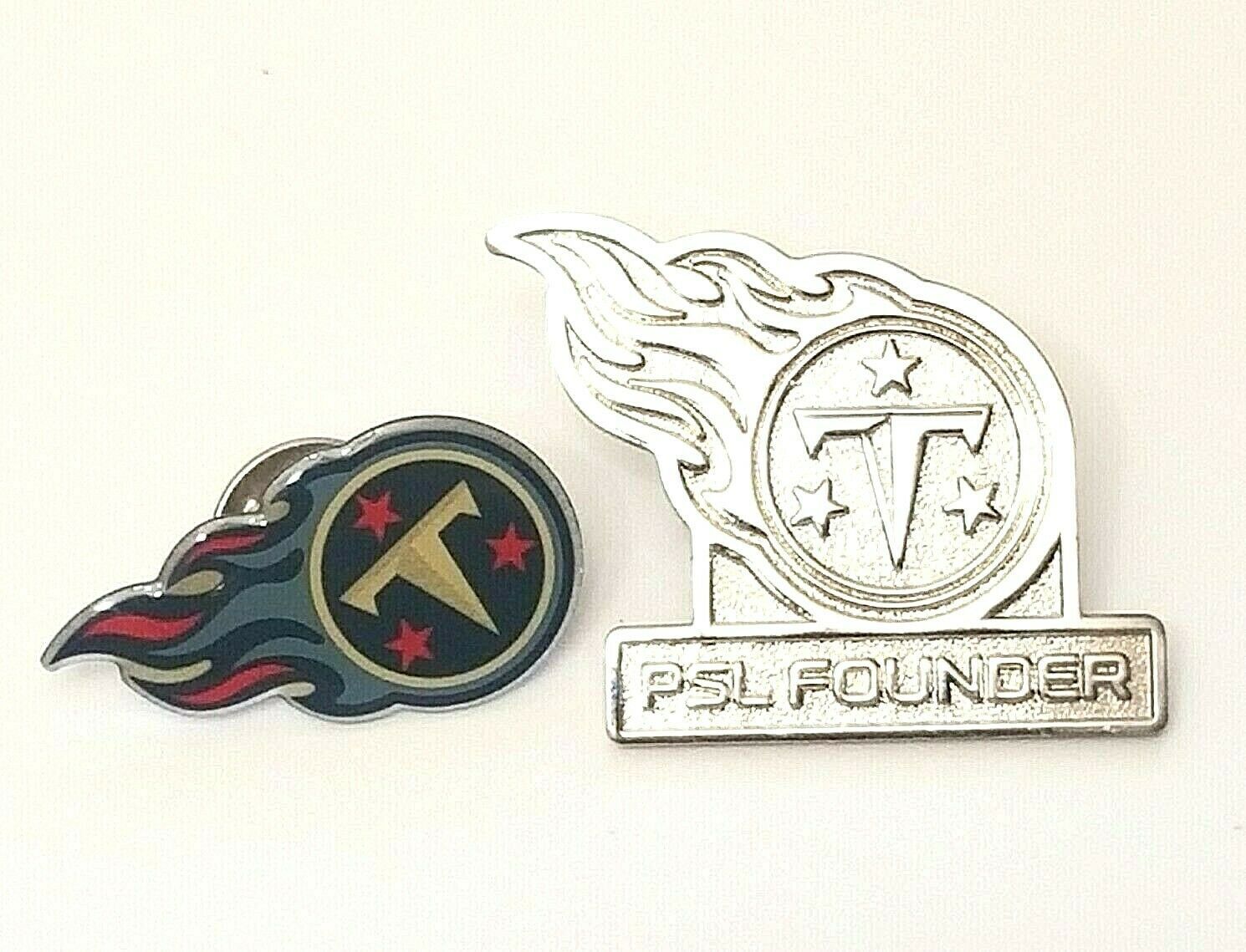 Primary image for Lot of 2 Tennessee Titans Logo Lapel Pin NFL Football Team Logo PSl Founder Pin