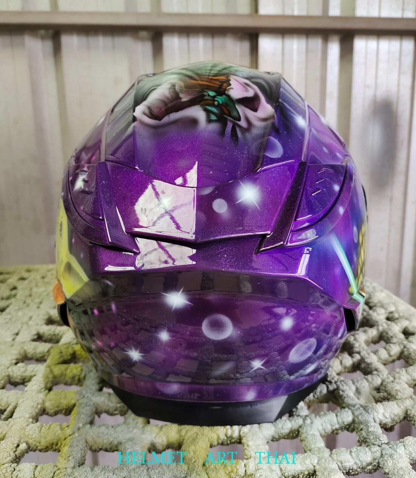 STAR WARS , MASTER YODA , BABY YODA CUSTOM MOTORCYCLE HELMET