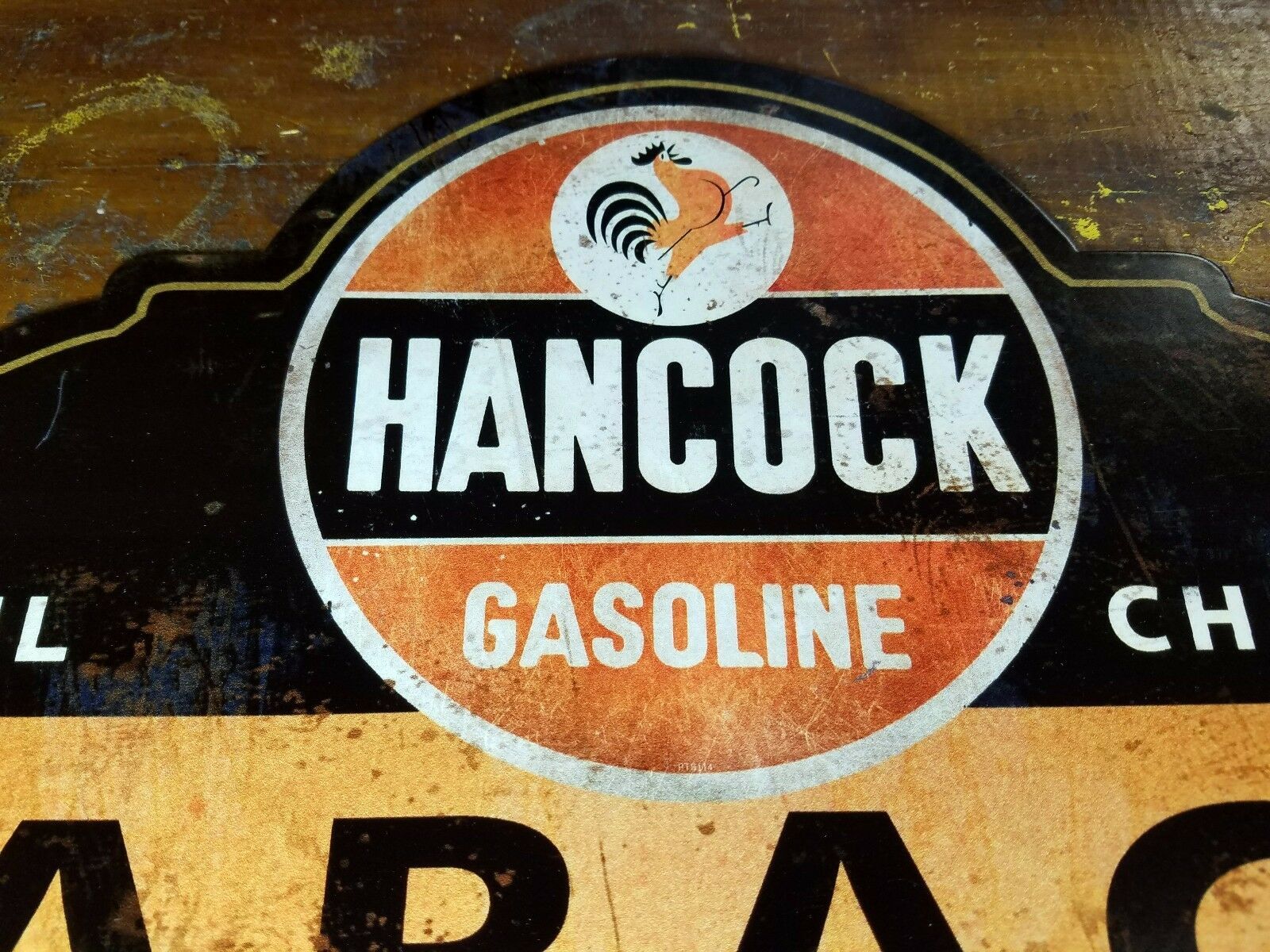 HANCOCK GASOLINE OIL CHANGE GARAGE MECHANIC ON DUTY GAS STATION