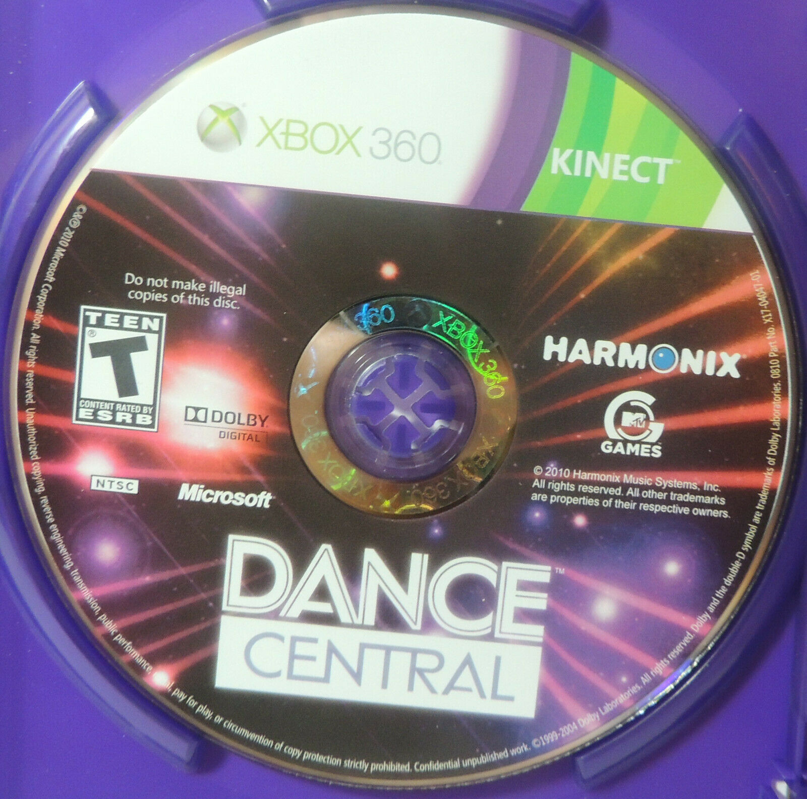 Dance Central 1 - Xbox 360 Kinect Game - Complete W/ Calibration Card ...