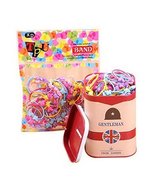 2 Box (200 PCS) Butterflies Hair Bands Elastics Rubber Bands With Red UK... - $18.25