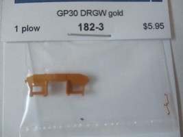 Trainworx Stock #182-3 Snowplow GP30 DRGW Gold N-Scale image 2