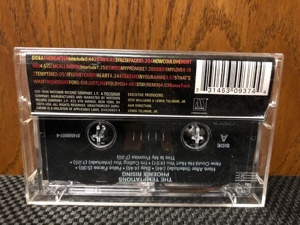 The Temptations Phoenix Rising 1998 Music Cassette Tape - Cassettes