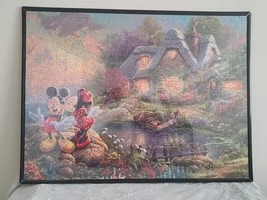 Disney mickey and Minnie puzzle Thomas Kinkade sweetheart framed jigsaw ... - $39.99