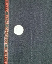 120&#39;S English Wool Suit Fabric  5 Yards  Navy Blue Stripe  wool suit fabric - $77.11