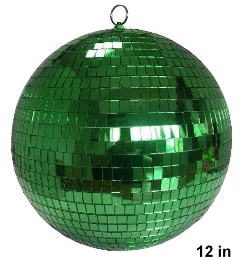 HUGE 12 IN GREEN MIRROR DISCO BALL party supplies reflection mirrors dj novelty