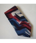 Pierre Cardin Abstract Neck Tie Red Blue Gray White Mens Multi Color Nec... - $19.00