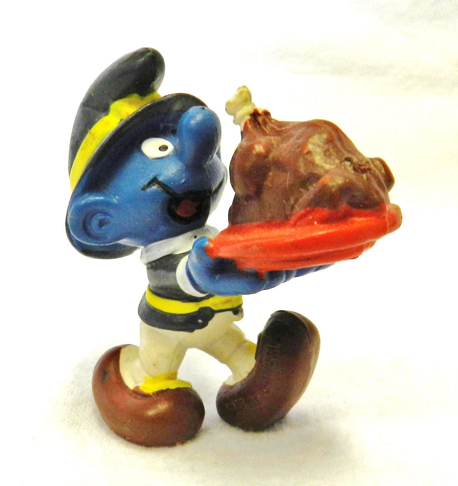 Smurfs Thanksgiving Pilgrim Smurf Rare Vintage Display Figurine Portugal