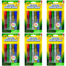 (6 Pack) New Crayola Washable Glitter Glue, Bold Blazes, Assorted Colors... - $21.99