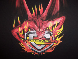 Concrete Jungle Fire-Breathing Dragon Black Graphic Print T Shirt L - $15.45