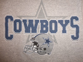 NFL Dallas Cowboys Texas Football TX Grey 90/10 Graphic Print T Shirt XL - $17.17