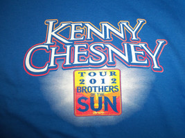 Kenny Chesney Brothers Of The Sun Tour 2012 Dates Blue Graphic Print T S... - $17.17