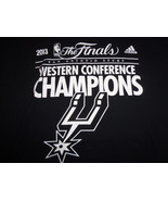Adidas NBA San Antonio Spurs Western Conf. Champs 2013 Finals Black T Sh... - $17.17