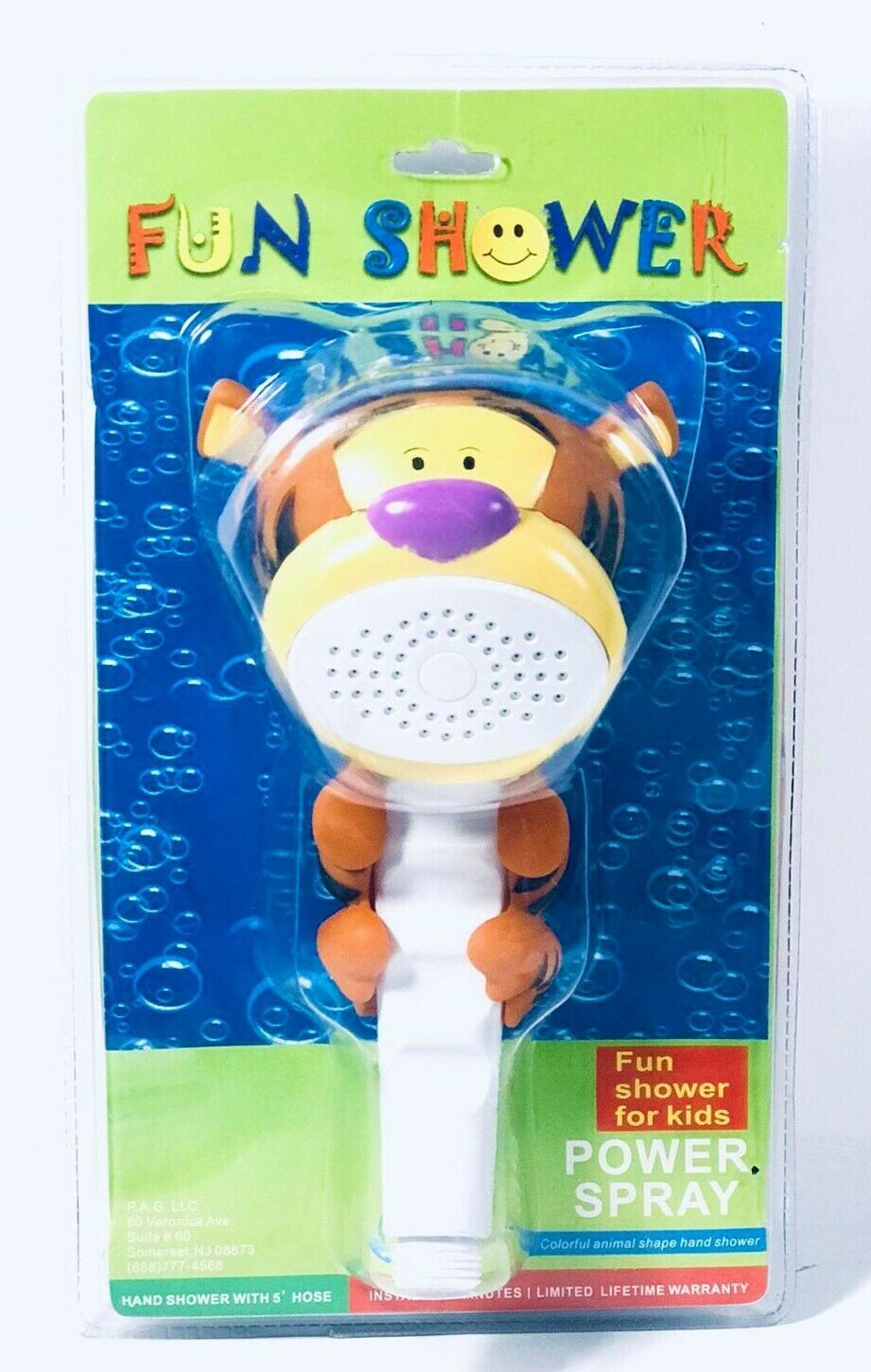 Fun shower power spray for kids-tiger orange