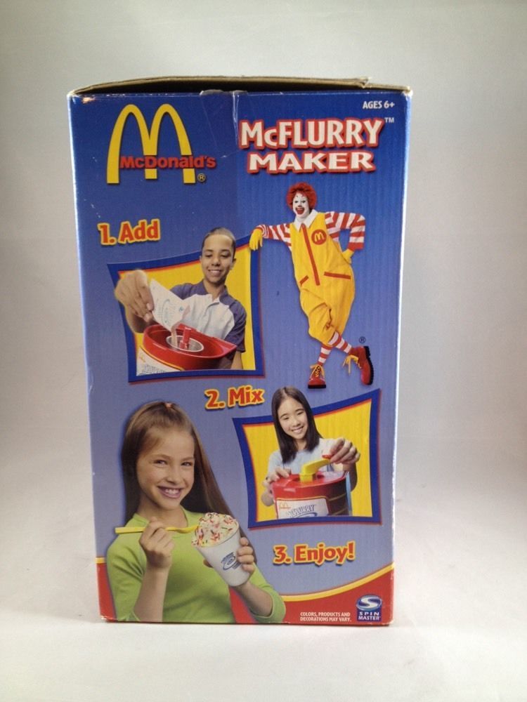 McDonald's McFlurry Maker Toy Kids 2003 *Refill Packs Not Included ...