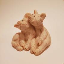 Quarry Critters, Pepper & Posh, Stone Animal Pig Figurine, Second Nature Design image 2