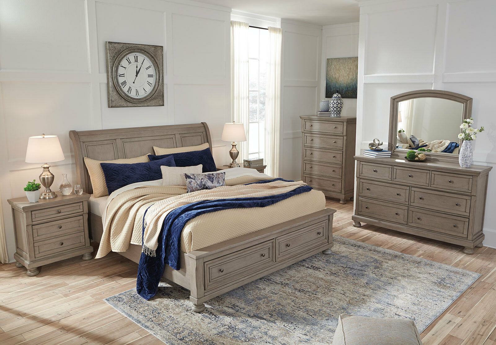 grey solid wood bedroom furniture