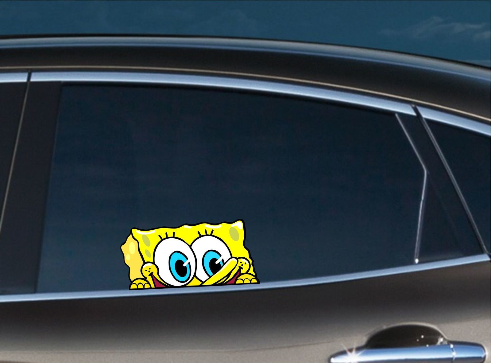 Sponge Bob Square Pants Peeker Peeking Bumper Window Vinyl Decal Laptop Sticker