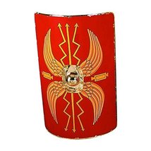 NAUTICALMART Roman Shield scutum 42" Brass Lined - One Size - Red Armour