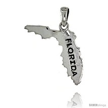 Sterling Silver Florida State Map Pendant, 1 1/8 in  - $55.85