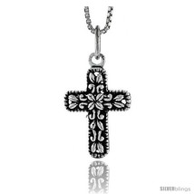 Sterling Silver Latin Cross Pendant, 3/4 in  - $36.46