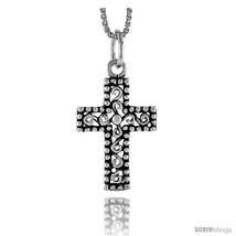 Sterling Silver Latin Cross Pendant, 3/4 in tall -Style  - $41.57