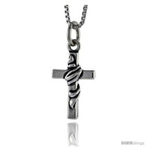 Sterling Silver Cross Pendant, 5/8 in tall -Style  - $36.46