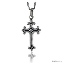 Sterling Silver Cross Fleury Pendant, 3/4 in  - $36.46