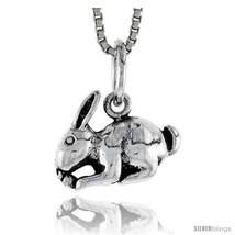 Sterling Silver Rabbit Pendant, 1/2 in  - $49.73