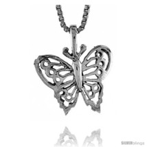 Sterling Silver Butterfly Pendant, 3/4 in tall -Style  - $31.36