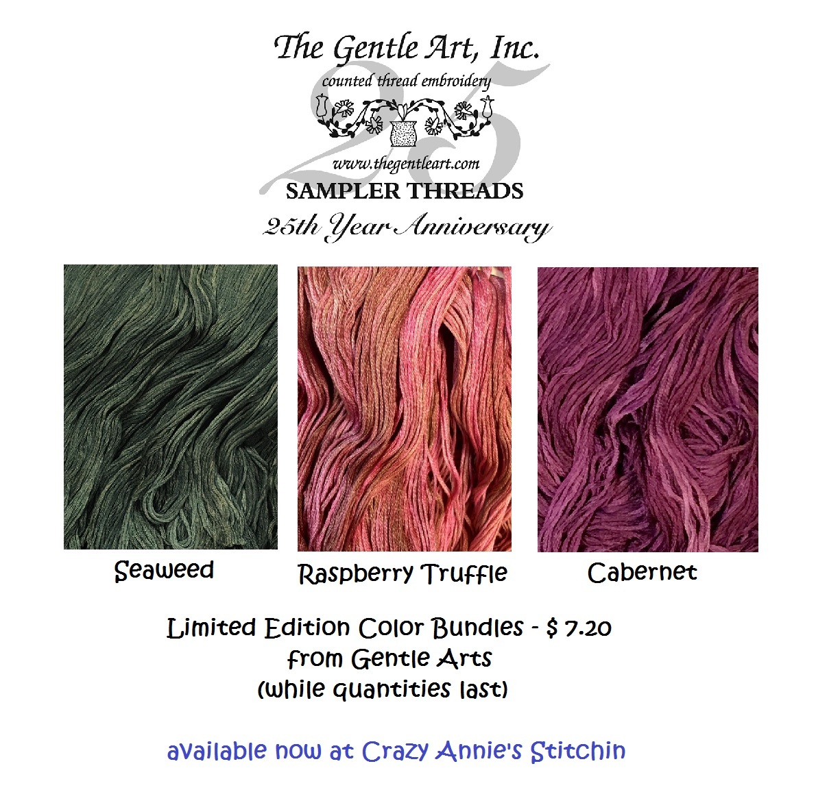 **NEW** LIMITED EDITION BUNDLE GAST Floss 3 skeins cross stitch The Gentle Art  - $7.20