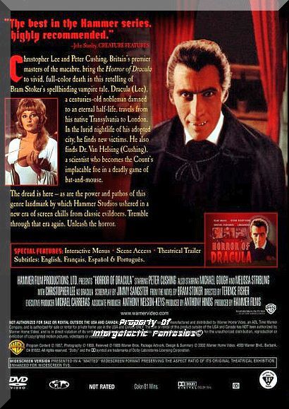 DVD - Horror Of Dracula (1958) *Christopher Lee / Peter Cushing* - DVD ...