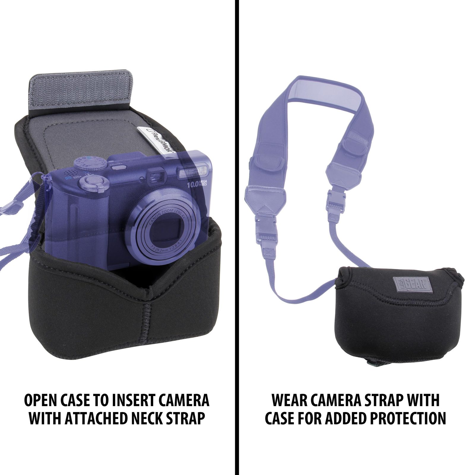 USA Gear Digital Camera Case for Panasonic Lumix Small Accessory