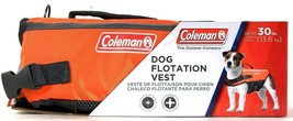 1 Count Coleman Up To 30 Lbs Dog Flotation Vest High Visibility Durable & Stable