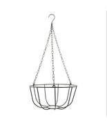 NEW 4 Hanging Flower Basket Wire Planters w/ Hooks &amp; Chains Reusable Met... - $19.10