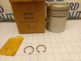 Ford Oem Nos B8QH-6108 Ba Piston And Wrist Pin Red Std Clips Have Some Rust - $96.71