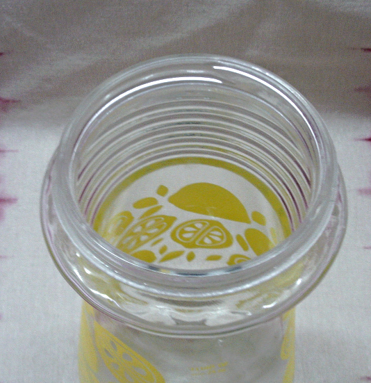 Vintage Bright Yellow Lemon Juice Pitcher, Lemonade Container, Plastic