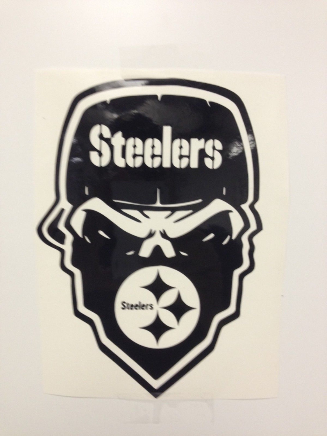 Pittsburgh Steelers Skull 2 Decals Logo Window WALL Decal free
