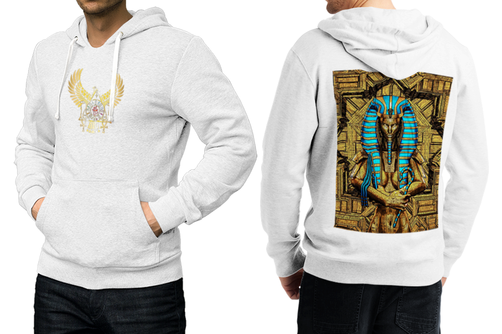 egyptian pharaoh Mens White Classic Hoodie Hoodies & Sweatshirts
