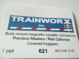 Trainworx Stock # 621 Body Mount Magnetic Coupler Covered Hopper N-Scale image 2