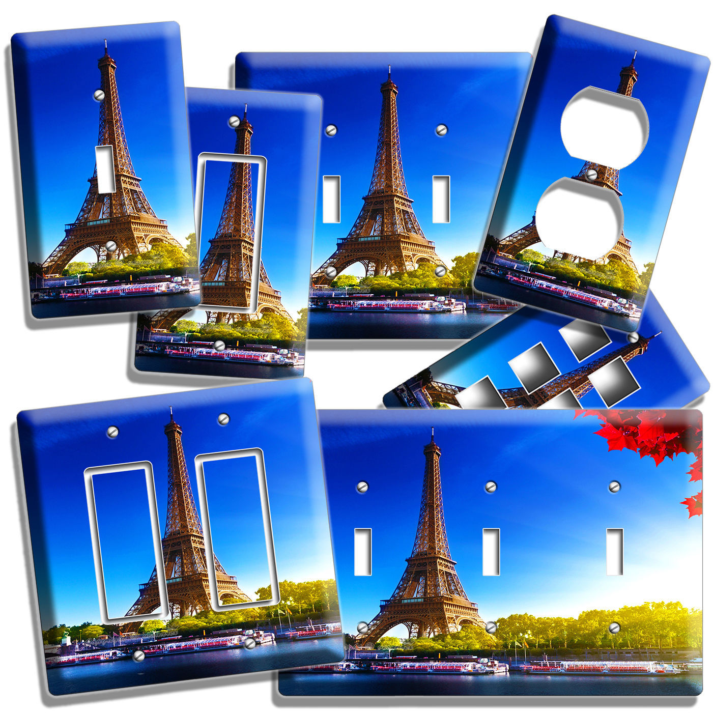 EIFFEL TOWER PARIS CITY OF LOVE LIGHT SWITCH WALL PLATE OUTLET LIVING ROOM DECOR