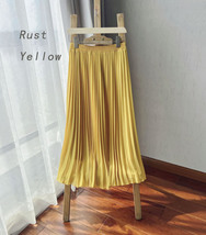 Pleated Black Chiffon Skirt Women Chiffon Midi Skirt Outfit High Waist Plus Size image 6