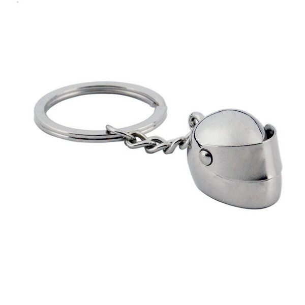 Motorcycle Casque Helmet Keychain Chain Zinc Alloy Trendy Keyring For Car Keychains