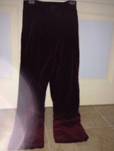 burgundy velvet pants size medium by rt - $39.99