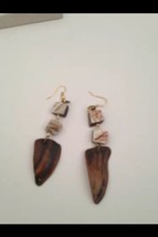 shell Reversible Dangling Pierced Earrings Of Different Looks - $19.99