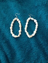 Beach shell natural dangling pierced loop earrings (several available)s - $19.99